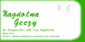 magdolna geczy business card